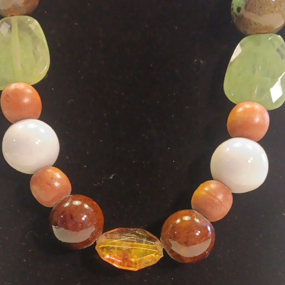 Artisan Handmade Chunky Multicolor Beaded Necklace